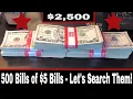 Searching 2500 in 5 Bills - Currency Search for Fancy Serial Numbers and Star Notes