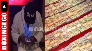 floyd mayweather stunts wads of cash rocks 1m hat tosses out money lil kim concert 4 bad boy