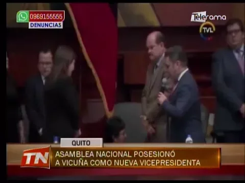 Asamblea Nacional posesionó a Vicuña como nueva vicepresidenta