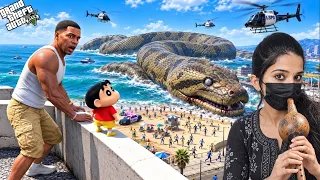 Franklin Shinchan Found BIGGEST SNAKE Ever! - GTA 5 (GTA V Mods)