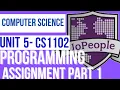 CS1102 unit 5 programming assignment part 1