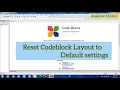 How to reset CodeBlock Layout to Default Code Block Solution Blocks