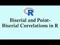 Statistics using R programming - Biserial and Point-biserial correlation using R