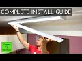 How To Install A New LED Kitchen Ceiling Light 4 Foot Flush Mount