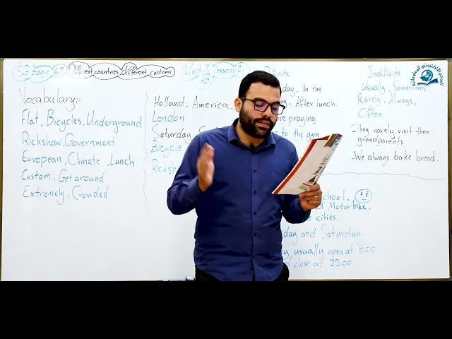 ⁣مادة اللغة الإنكليزية للصف الثالث المتوسط : الوحدة السابعة : الدرس الثاني