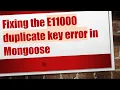Fixing the E11000 duplicate key error in Mongoose