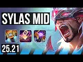 SYLAS vs MALZAHAR MID 44k DMG 4k comeback Legendary EUW Master 25 21