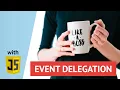 Event delegation with vanilla JavaScript