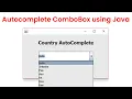 Autocomplete ComboBox using Java