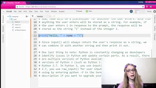Codergirl py episode 9 User Input