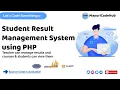 Student Result Management System PHP-MySQL Project PHPMyAdmin DB XAMPP Server MayuriCodeHub