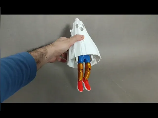 Dancing Articulated Ghost โ Fully Posable Walking Ghost - 3D Printable Kinetic Character video thumbnail