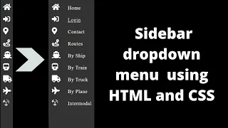 Responsive dropdown sidebar menu using HTML and CSS Sidebar dropdown menu using CSS only