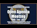 Open Commission Meeting - April 2022