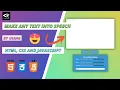 Convert Any Text Into Speech by HTML CSS AND JS How To Convert Any Text into Speech JAVASCRIPT