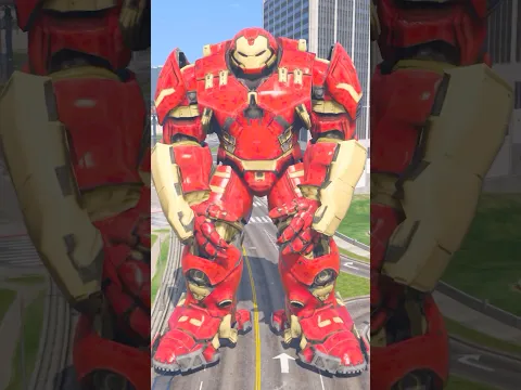 HULK + MECH HULK = ULTIMATE GIANT HULKBUSTER 😲 #shorts #gta5 #shorts