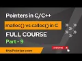 calloc vs malloc in Full Course on Pointers in for Beginners - Part 9