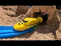Download Lagu Plarail Japanese train ☆ Sand tunnel \u0026 transparent tunnel course