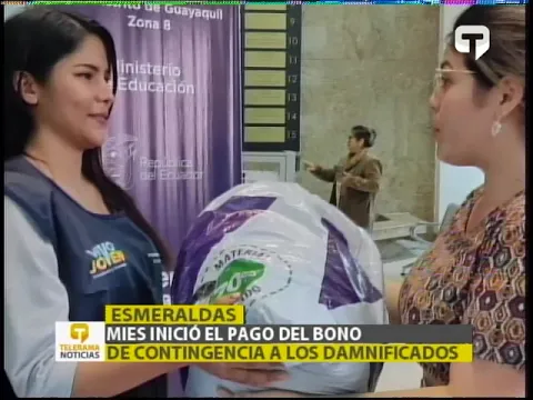 MIES inició el pago del bono de contingencia a los damnificados