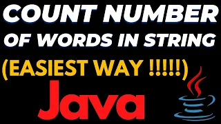 Java program to count the number of words in a string - EASIEST WAY
