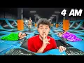 We Survived OVERNIGHT in a Trampoline Park