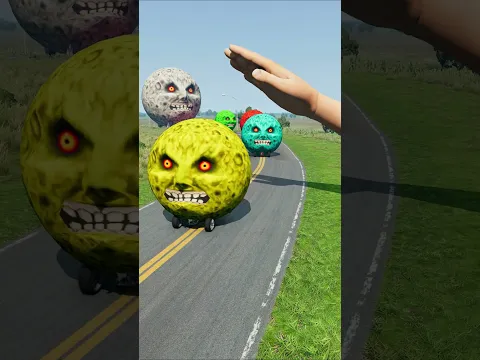 Big & Small Cars vs Giant Hand Slap - BeamNG.Drive
