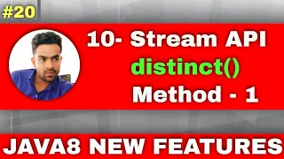 10 Stream API Java8 stream distinct method Stream distinct method Part-1 In Hindi