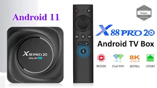 X88 PRO 20 Android TV Box - 8GB Ram 128GB Rom