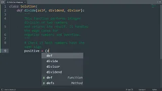 Leetcode 29 Divide Two Integers in Python Python Leetcode Python Coding Tutorial Python ASMR