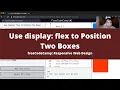 Use display flex to Position Two Boxes CSS Flexbox freeCodeCamp Tutorial