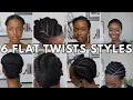6 EASY FLAT TWIST PROTECTIVE STYLES NO EXTENSIONS NO GEL COMPILATION 2024