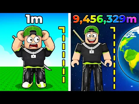 Video Thumbnail: Grandir de 9,456,329 Mètres sur Roblox..