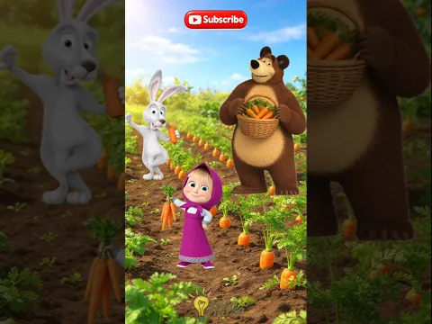 Menebak Bayangan Masha dan Beruang Panen Wortel #masha #mashadanberuang #mashaandthebear