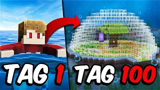 Ich überlebe 100 Tage Minecraft HARDCORE in einer Unterwasserwelt!