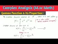L-37 Gamma Function and its Properties Complex Analysis MSc Math