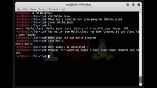 How to run a java program in kali linux 2017 1