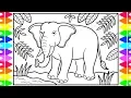 How to Draw an Elephant for Kids Elephant Drawing for Kids Elephant Coloring Page for Kids