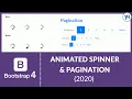 HOW TO CREATE SPINNER IN BOOTSTRAP 4 2020 HOW TO SET PAGINATION IN YOUR WEBSITE