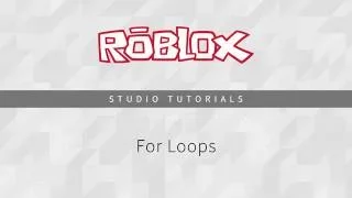 For Loops