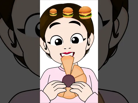 점점 커지는 이모티콘 먹방 - 햄버거편