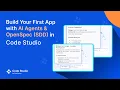 Build Your First App with AI Agents OpenSpec in Code Studio