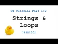 CSSE1001 Week 4 Tutorial Solutions - Strings and Loops Part 1