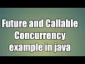 Future and Callable Concurrency example in java