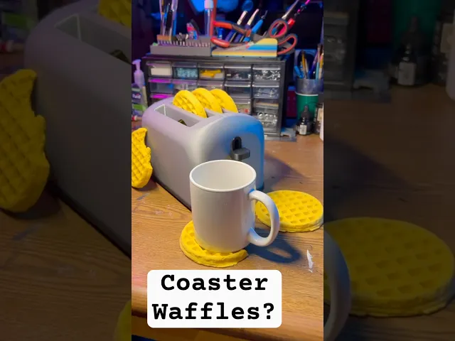 Coaster Waffles with Storage Toaster video thumbnail