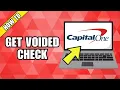 How To Get A Voided Check From Capital One