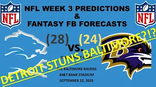 Detroit Lions STUN the Ravens Monday Night Football SHOCKER Lions Beat Ravens Week 3 Prediction