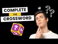 Complete the Crossword Puzzle Game Fun Vocabulary Brain Challenge English Learning Puzzle