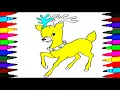 A Deer Coloring Pages for Kids - Art Colors for Children p8229