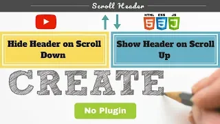 Hide Header on Scroll Down and Show on Scroll Up 2018 Using HTML CSS and JQuery Sticky Header