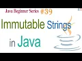Java-39 - Immutable String in java Java Programming Tutorial